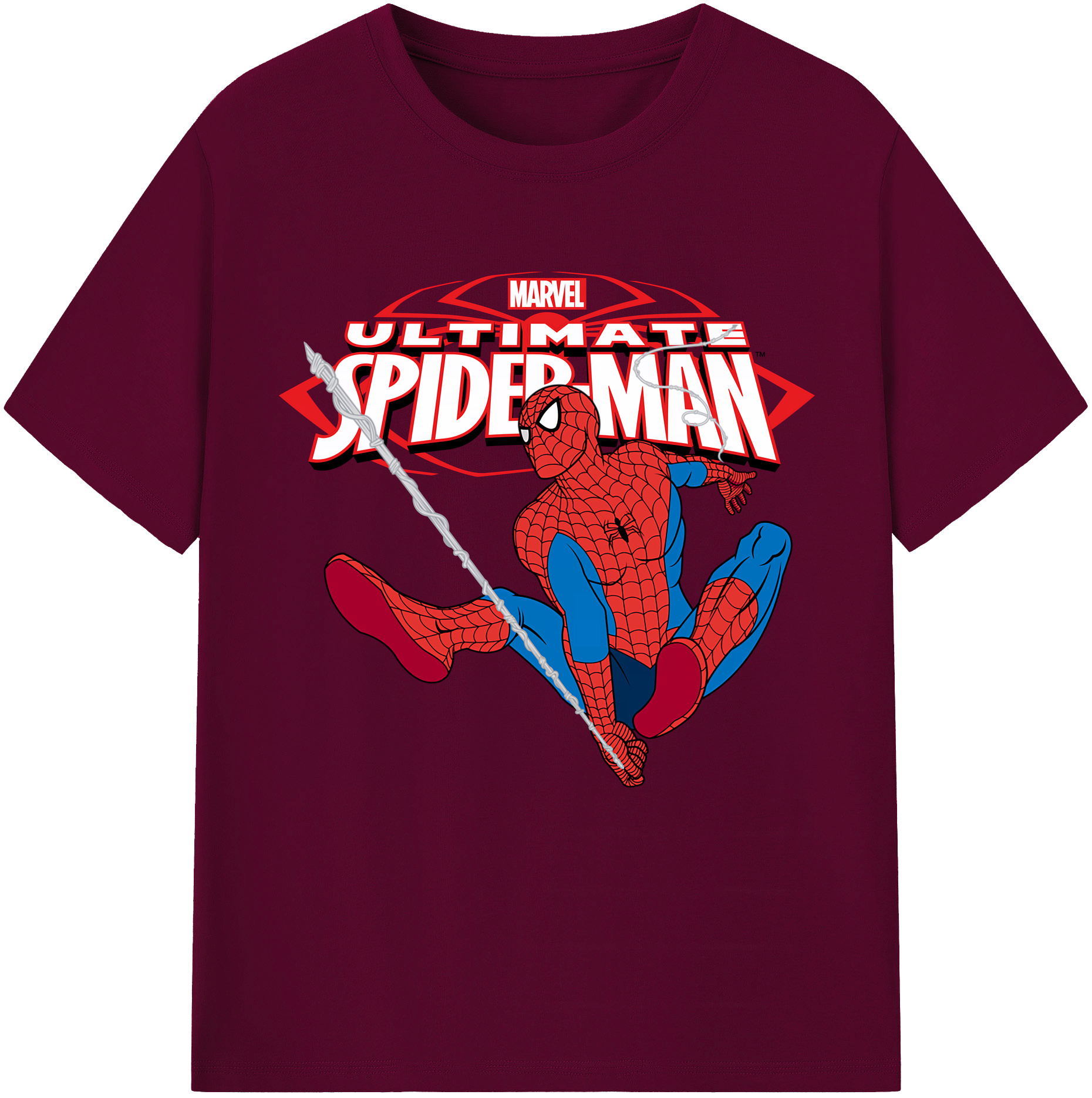 （画像用） Spider Man スパイダーマン レディースカジュアルプリントTシャツ（綿100％）